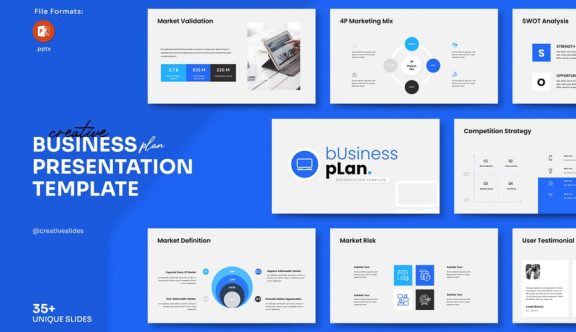 业务计划演示模板PPT模板 (PPTX)