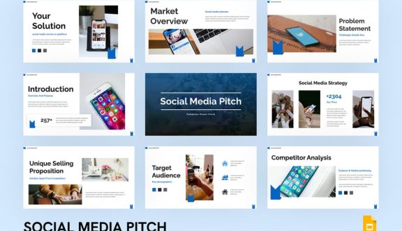 社交媒体音调PPT模板 (PPTX)