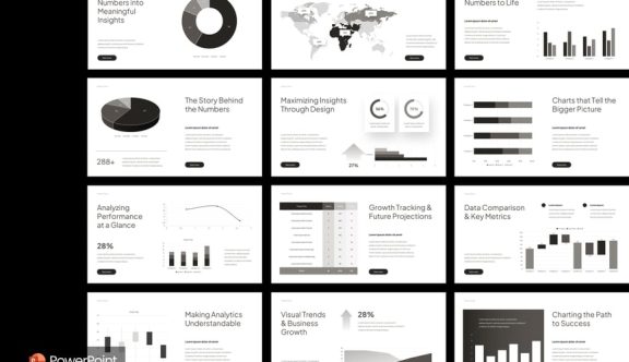 视觉图表PPT模板 (PPTX)