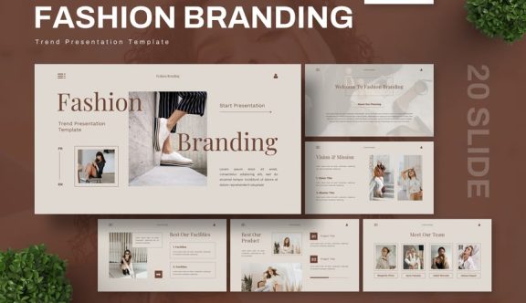 时尚品牌 – 趋势PPT模板 (PPTX)