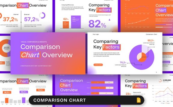 比较图表PPT模板 (PPTX)