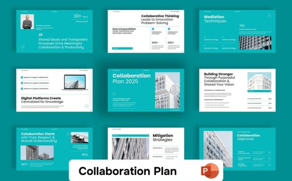 协作计划PPT模板 (PPTX)