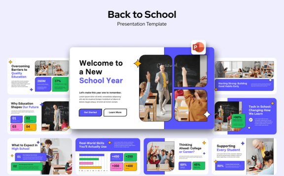 学校介绍PPT模板 (PPTX)