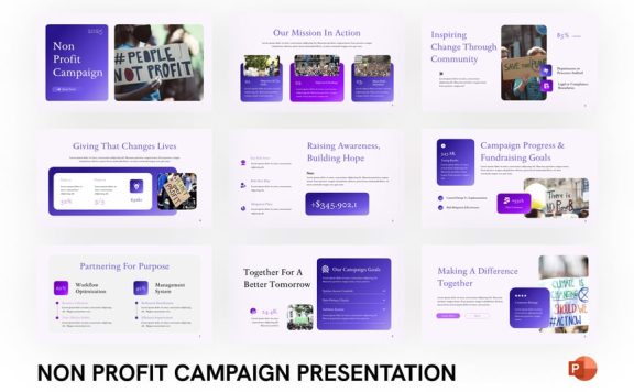 非利润运动PPT模板 (PPTX)