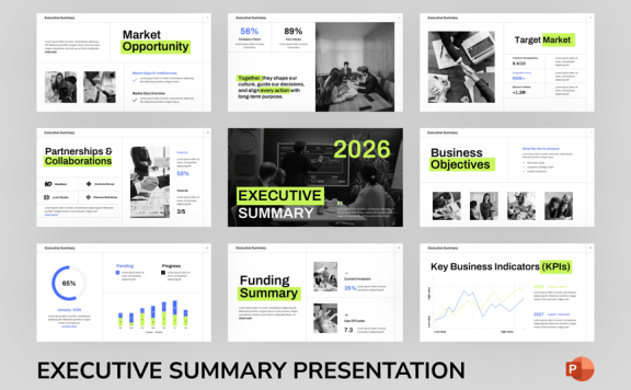 执行摘要PPT模板 (PPTX)