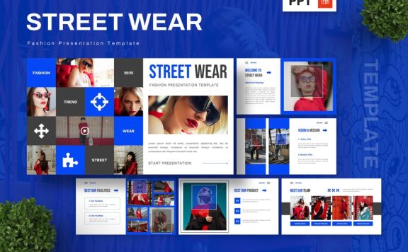 时尚服饰PPT模板 (PPTX)