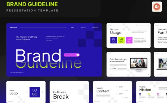 品牌指南PPT模板 (PPTX)