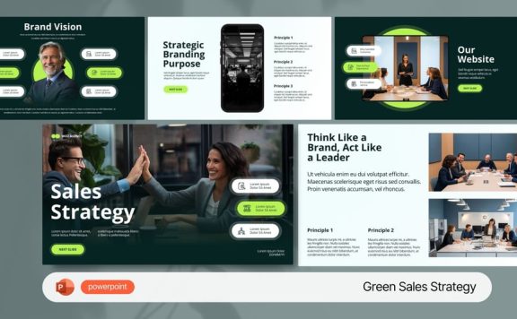 绿色销售策略PPT模板 (PPTX)