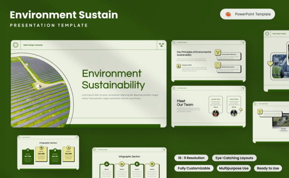 环境可持续性PPT模板 (PPTX)