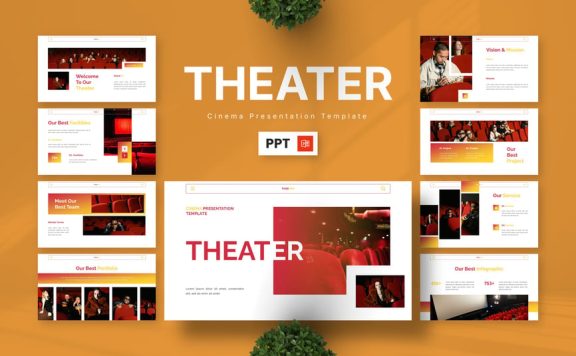 电影介绍PPT模板 (PPTX)