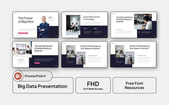 大数据分析PPT模板 (PPTX)