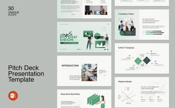 简单的螺距商业计划PPT模板 (PPTX)