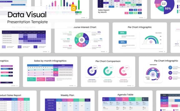 数据可视化图表PPT模板 (PPTX)