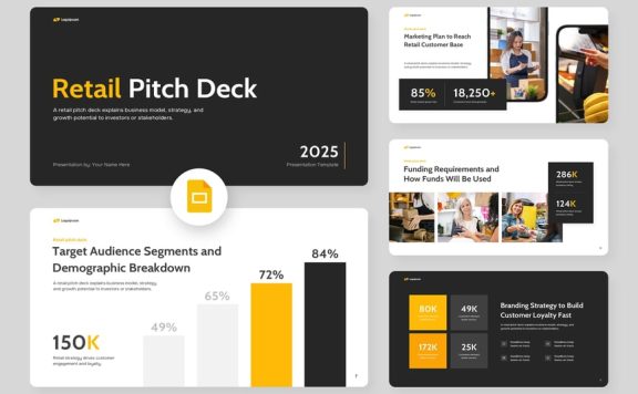 零售市场PPT模板 (PPTX)