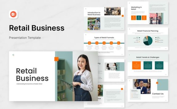 零售业务演示文稿PPT模板 (PPTX,PPT)