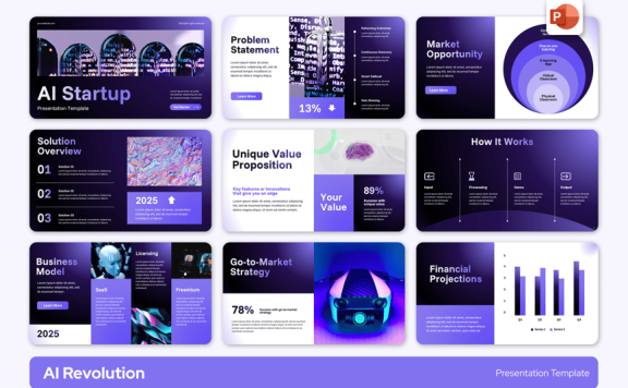 人工智能革命PPT模板 (PPTX)