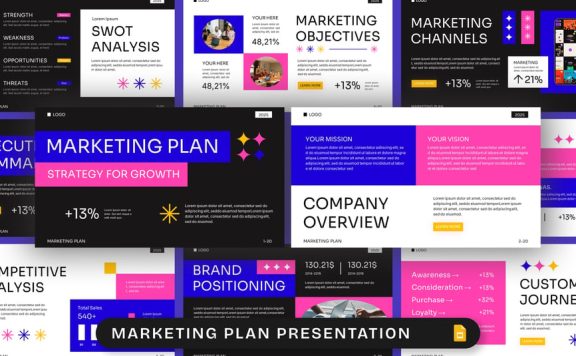 营销计划PPT模板 (PPTX)