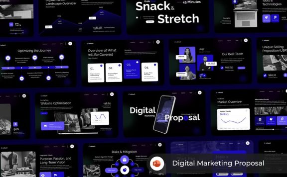 数字营销建议PPT模板 (PPT,PPTX)