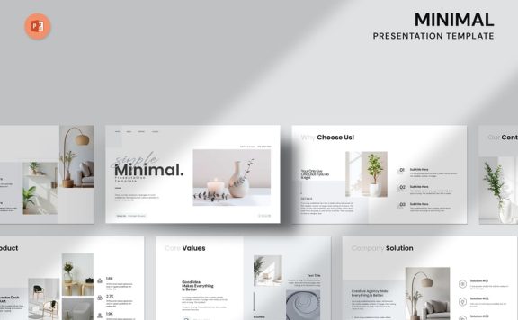 简单的极简主义PPT模板 (PPTX)