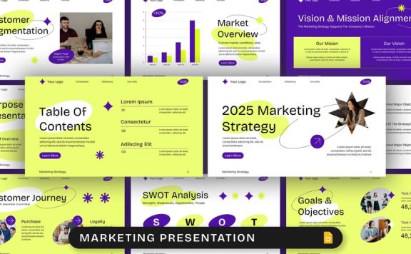 营销策略PPT模板 (PPTX)