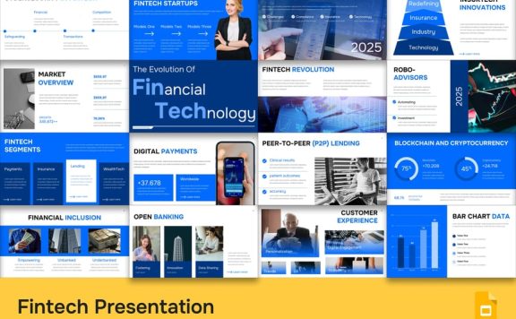 金融科技PPT模板 (PPTX)