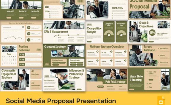 社交媒体运营建议PPT模板 (PPTX)