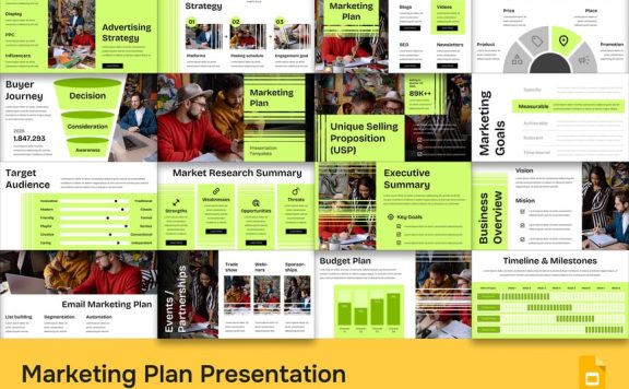 营销计划PPT模板 (PPTX)