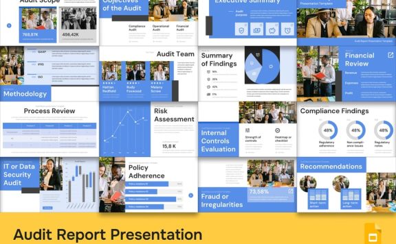 审计报告PPT模板 (PPTX)