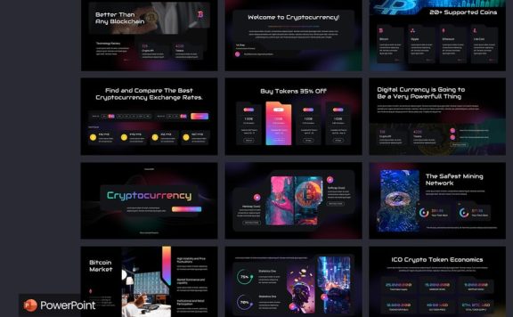 加密货币PPT模板 (PPTX)