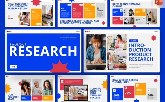 产品研究PPT模板 (PPTX)