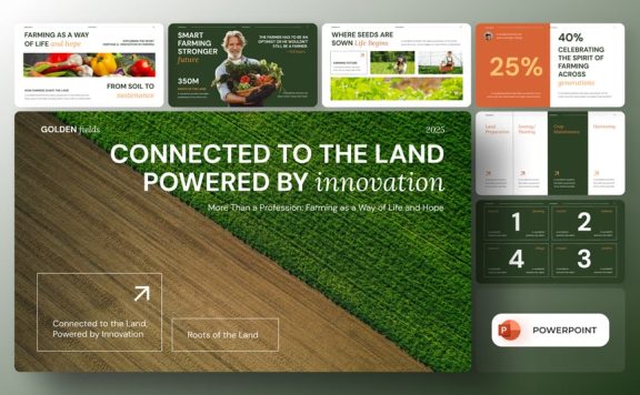 农业园艺PPT模板 (PPTX)