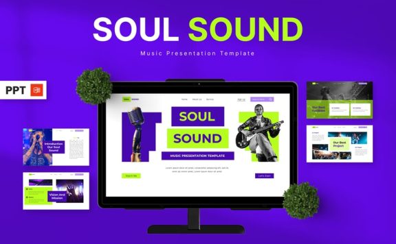 音乐演唱会PPT模板 (PPTX)