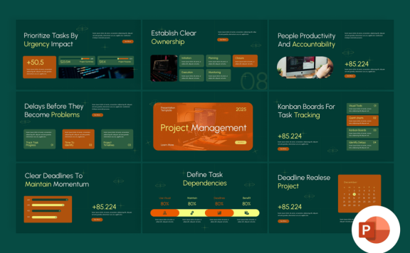 项目管理PPT模板 (PPTX)