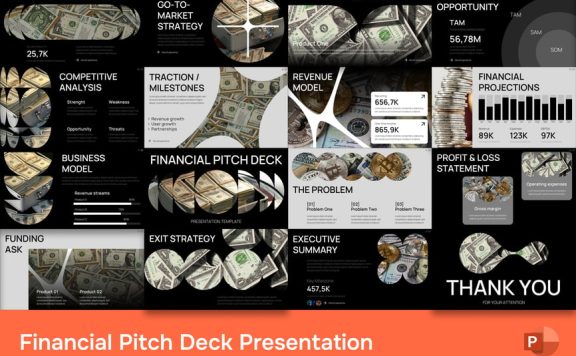 财务路演PPT模板 (PPTX)