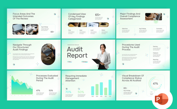 审计报告PPT模板 (PPTX)