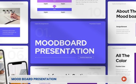 现代感灵感拼贴板 PPT模板 (PPTX)