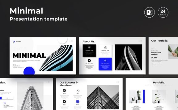 极简主义PPT模板 (PPTX)