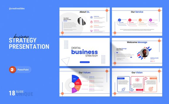 业务策略演示模板PPT模板 (PPTX)