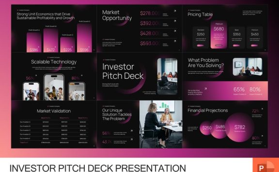 投资者路演PPT模板 (PPTX)