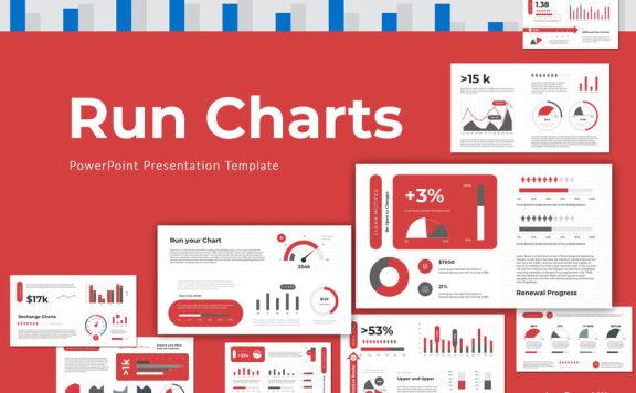 运行状况数据图表PPT模板 (PPTX)