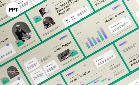 梯度项目建议橙色现代商务提案PPT (PPT,PPTX)