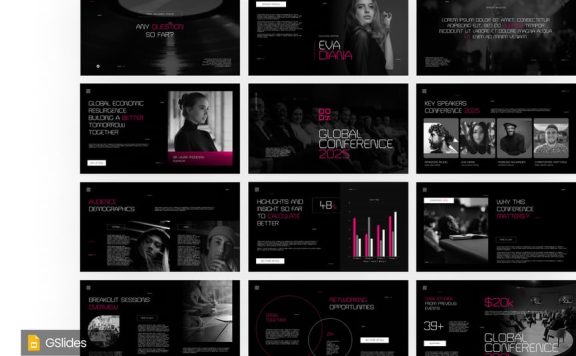 会议介绍PPT模板 (PPTX)