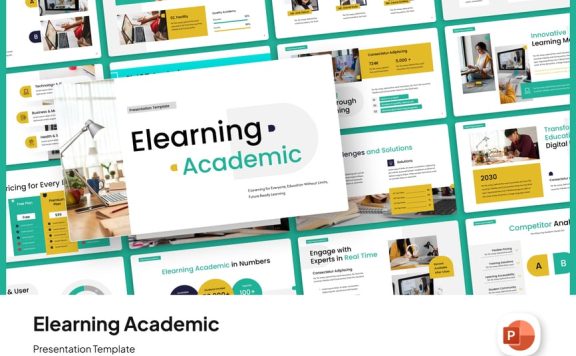 电子学习学术PPT模板