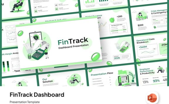 金融仪表板演示PPT模板