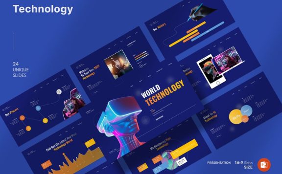 世界技术演示模板PPT模板