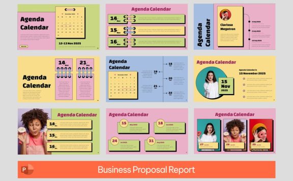 议程日历PPT模板