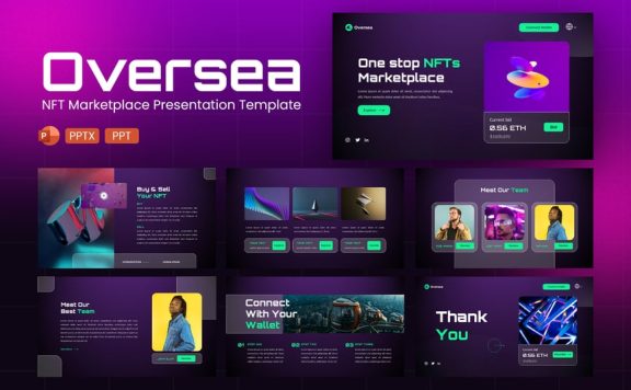NFT市场PPT模板 (PPT,PPTX)