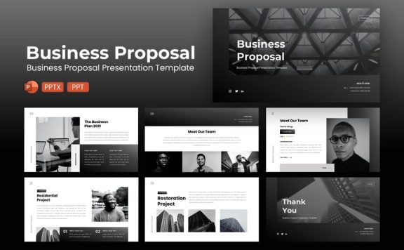 业务建议PPT模板 (PPT,PPTX)