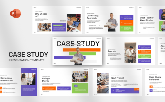 案例研究PPT模板 (PPTX)
