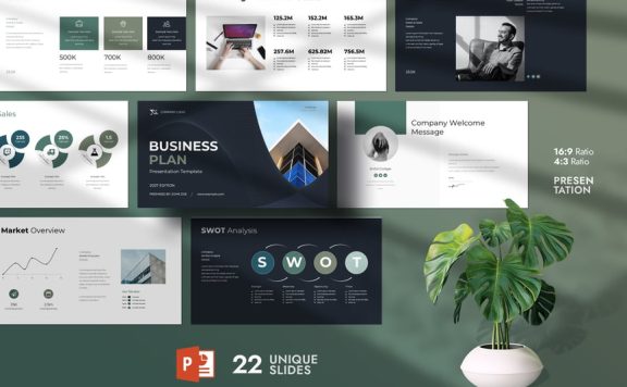 业务计划演示模板PPT模板 (PPTX)